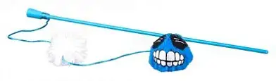 Rogz дразнилка для кошек для плюшевый мячик Fluffy Grinz с кошачьей мятой, синий