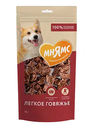 Купить Мнямс лакомство для собак Легкое говяжье